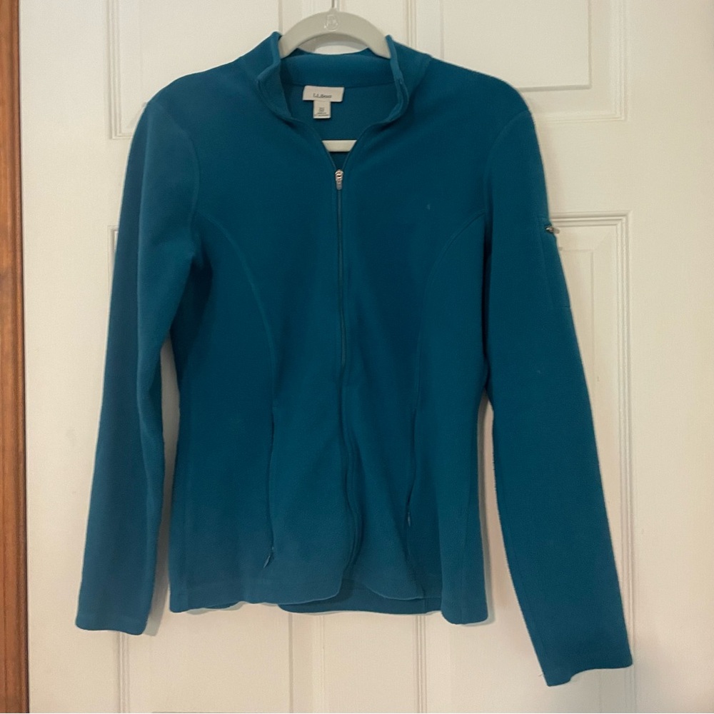 L.L. Bean Teal Fleece Pullover